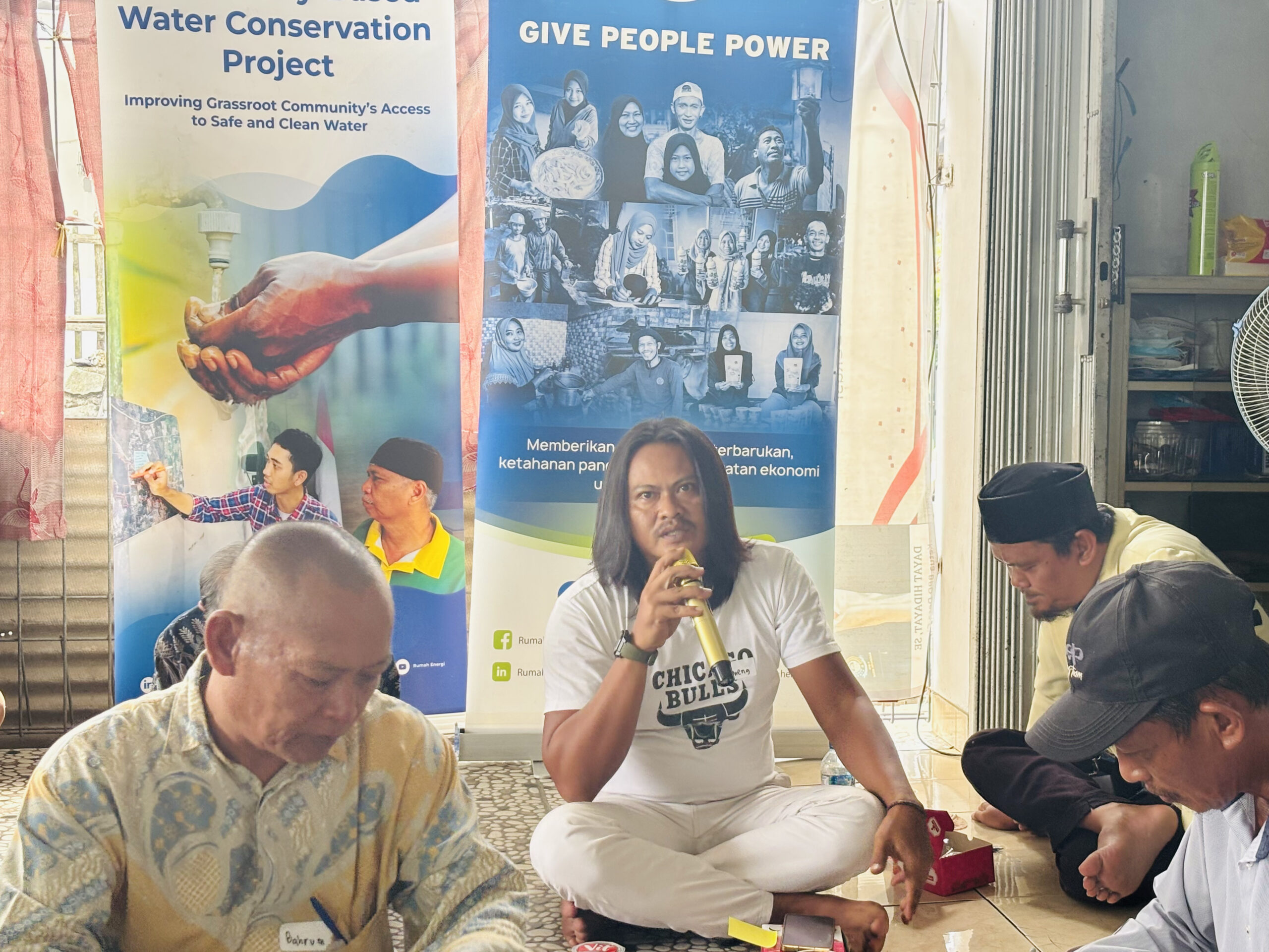 Cicau Village residents participating in waste management training